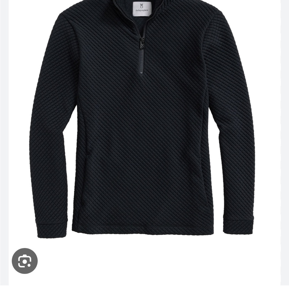 NWOT Dudley Stephens Black Pocomo waffle quarter zip
